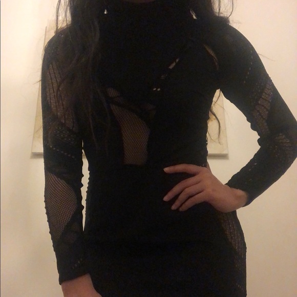 Missguided Black Mini Dress - Picture 4 of 8